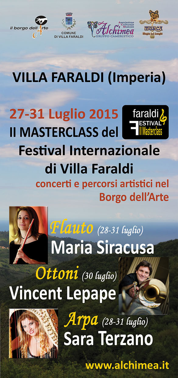 II Masterclass del Festival Internazionale di VILLA FARALDI Locandina